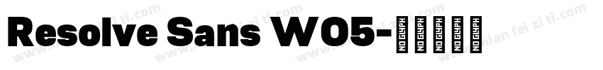 Resolve Sans W05字体转换